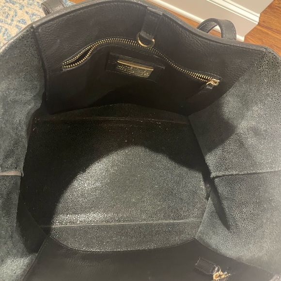 Black pebbled leather tote bag - Picture 4 of 15